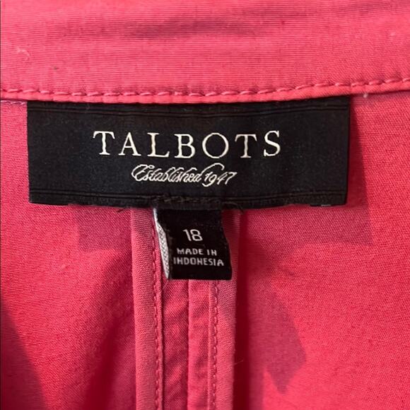 NWOT Talbots Women's Coral Jacket - size 18 - Picture 2 of 9